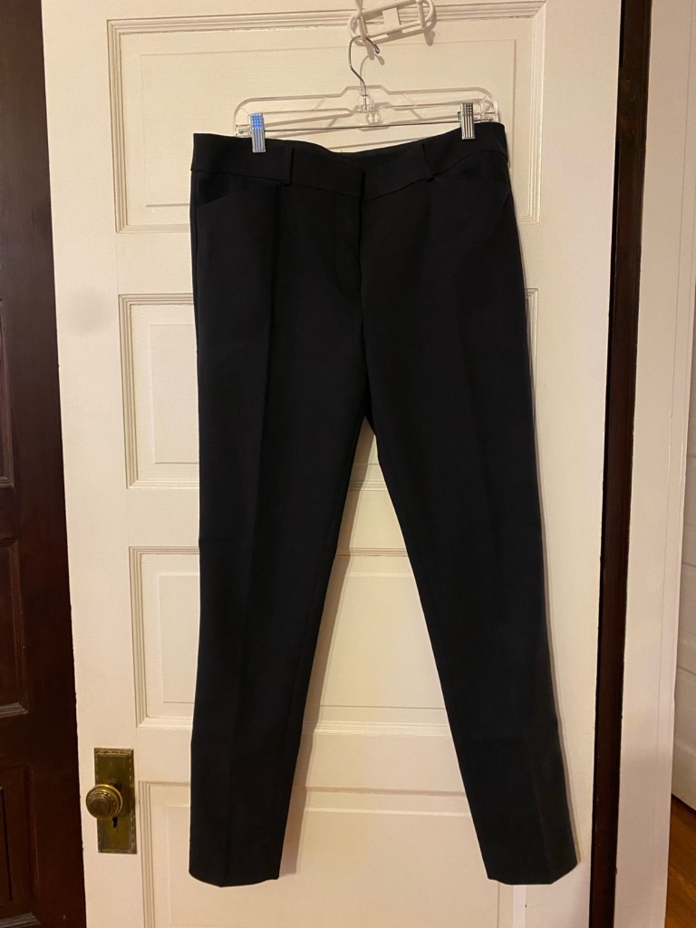 LOFT Black Women's Trousers - black - Marisa straight leg, 12 Tall